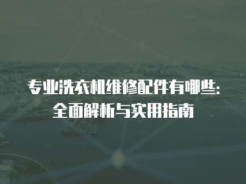 專業(yè)洗衣機(jī)維修配件有哪些：全面解析與實(shí)用指南