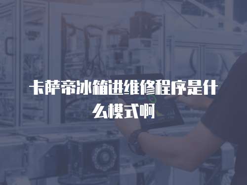 卡薩帝冰箱進(jìn)維修程序是什么模式啊