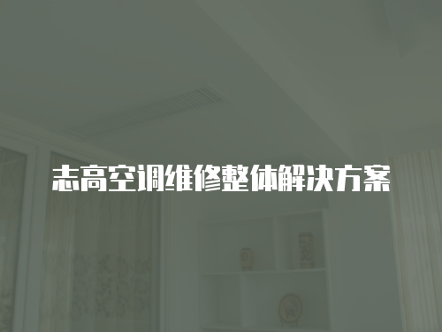 志高空調(diào)維修整體解決方案