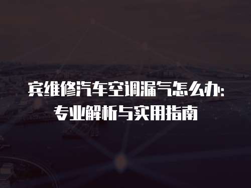 賓維修汽車空調漏氣怎么辦：專業解析與實用指南