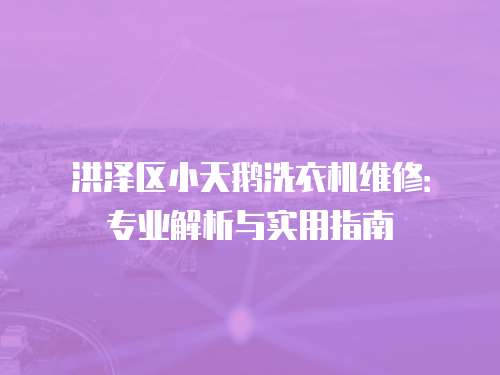 洪澤區小天鵝洗衣機維修：專業解析與實用指南