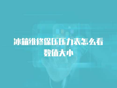 冰箱維修保壓壓力表怎么看數值大小