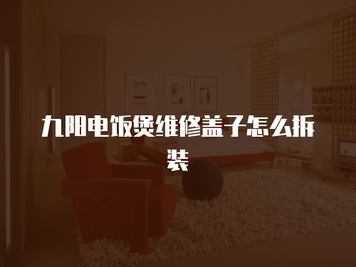 九陽電飯煲維修蓋子怎么拆裝