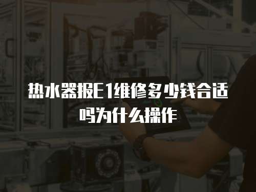 熱水器報E1維修多少錢合適嗎為什么操作