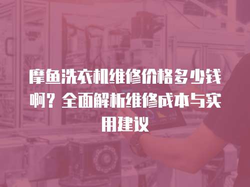 摩魚洗衣機維修價格多少錢?。咳娼馕鼍S修成本與實用建議