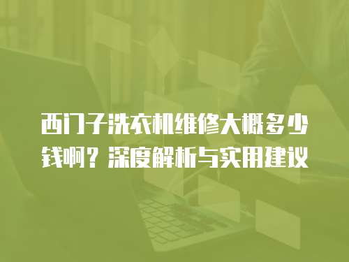 西門子洗衣機維修大概多少錢啊？深度解析與實用建議
