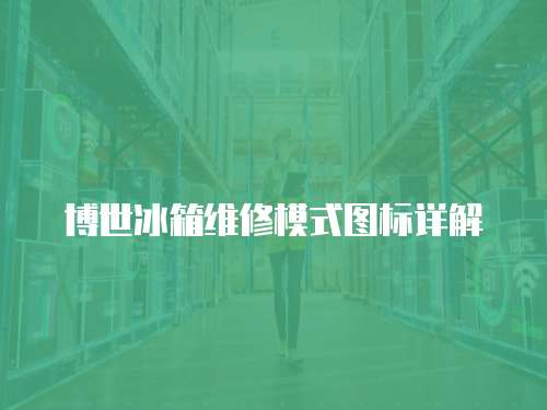 博世冰箱維修模式圖標詳解