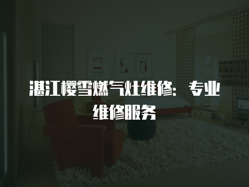 湛江櫻雪燃氣灶維修：專業維修服務