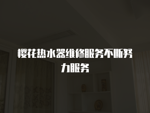 櫻花熱水器維修服務(wù)不斷努力服務(wù)