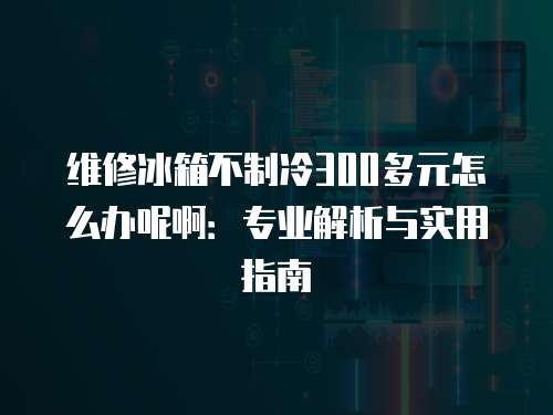 維修冰箱不制冷300多元怎么辦呢啊：專業(yè)解析與實(shí)用指南