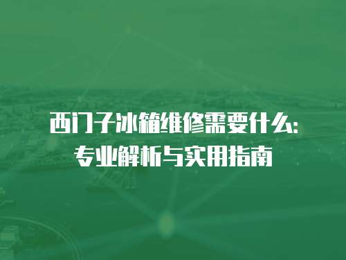 西門子冰箱維修需要什么：專業解析與實用指南