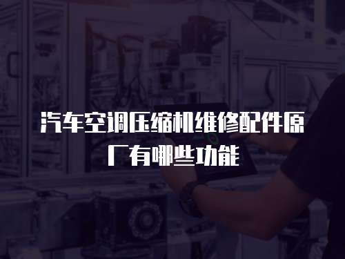 汽車空調(diào)壓縮機維修配件原廠有哪些功能