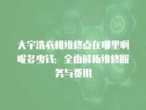 大宇洗衣機維修點在哪里啊呢多少錢：全面解析維修服務與費用