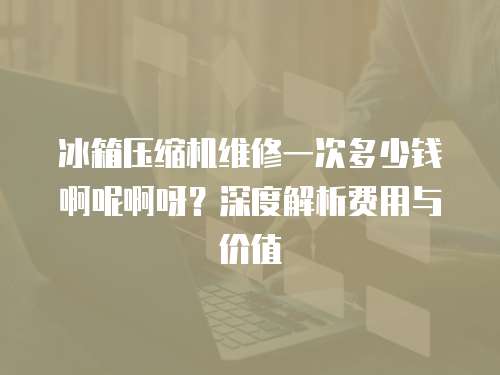冰箱壓縮機維修一次多少錢啊呢啊呀？深度解析費用與價值