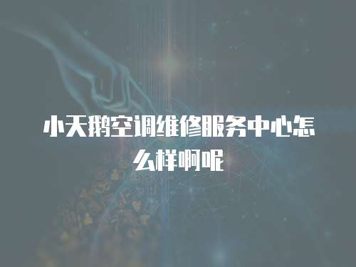 小天鵝空調(diào)維修服務(wù)中心怎么樣啊呢