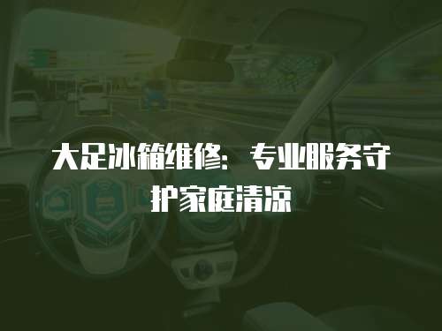 大足冰箱維修：專業服務守護家庭清涼