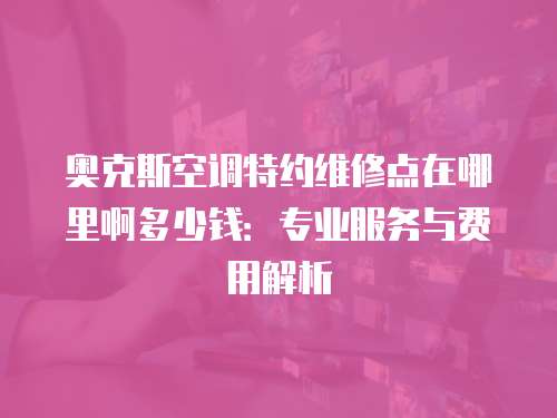 奧克斯空調特約維修點在哪里啊多少錢：專業服務與費用解析