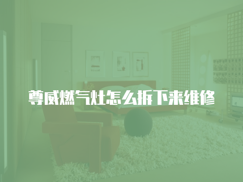 尊威燃氣灶怎么拆下來維修