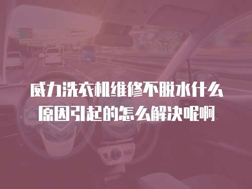 威力洗衣機(jī)維修不脫水什么原因引起的怎么解決呢啊