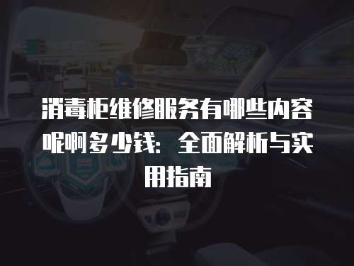 消毒柜維修服務有哪些內容呢啊多少錢：全面解析與實用指南