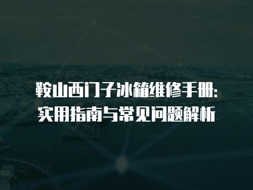 鞍山西門子冰箱維修手冊：實用指南與常見問題解析