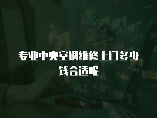 專業(yè)中央空調(diào)維修上門多少錢合適呢