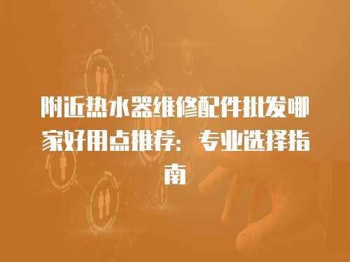 附近熱水器維修配件批發哪家好用點推薦：專業選擇指南