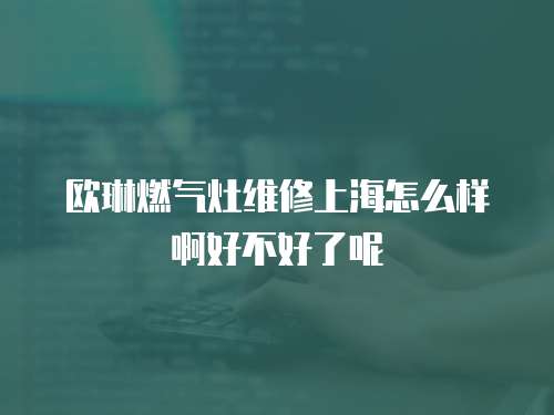 歐琳燃氣灶維修上海怎么樣啊好不好了呢