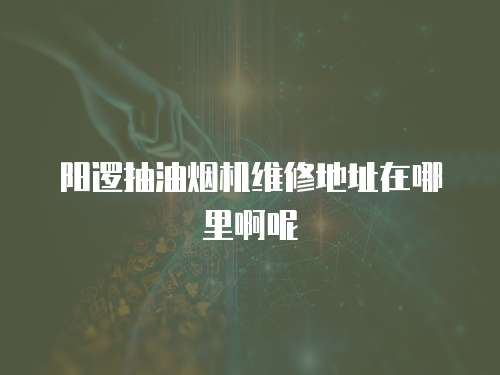 陽邏抽油煙機維修地址在哪里啊呢