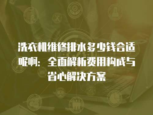 洗衣機(jī)維修排水多少錢合適呢啊：全面解析費(fèi)用構(gòu)成與省心解決方案