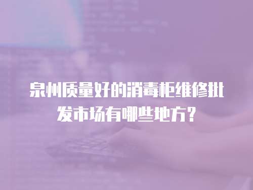 泉州質量好的消毒柜維修批發市場有哪些地方？