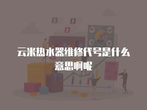 云米熱水器維修代號是什么意思啊呢