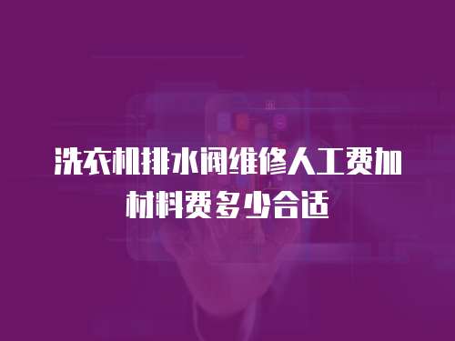 洗衣機排水閥維修人工費加材料費多少合適