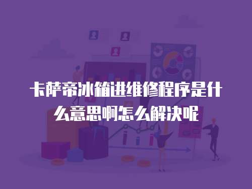 卡薩帝冰箱進維修程序是什么意思啊怎么解決呢