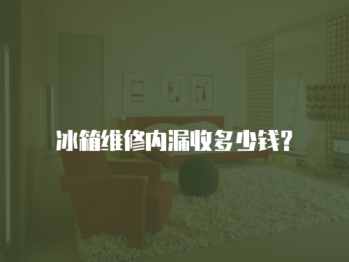 冰箱維修內漏收多少錢？