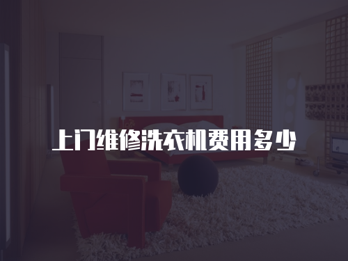 上門維修洗衣機費用多少