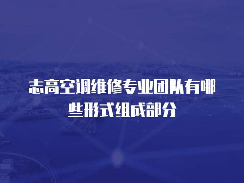 志高空調維修專業團隊有哪些形式組成部分