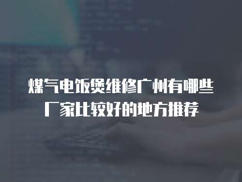 煤氣電飯煲維修廣州有哪些廠家比較好的地方推薦