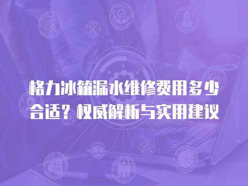 格力冰箱漏水維修費(fèi)用多少合適？權(quán)威解析與實用建議