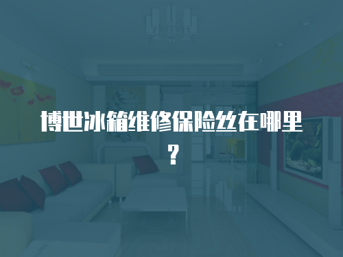 博世冰箱維修保險絲在哪里？