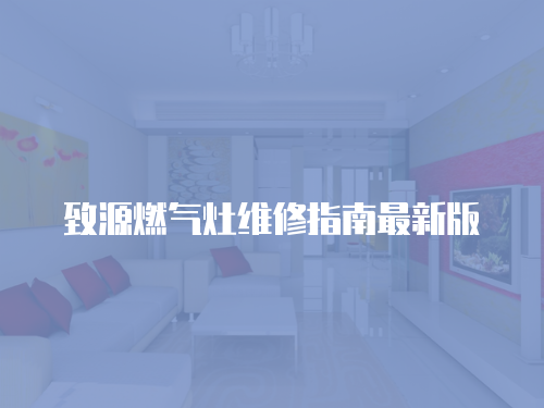 致源燃氣灶維修指南最新版
