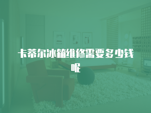 卡蒂爾冰箱維修需要多少錢呢